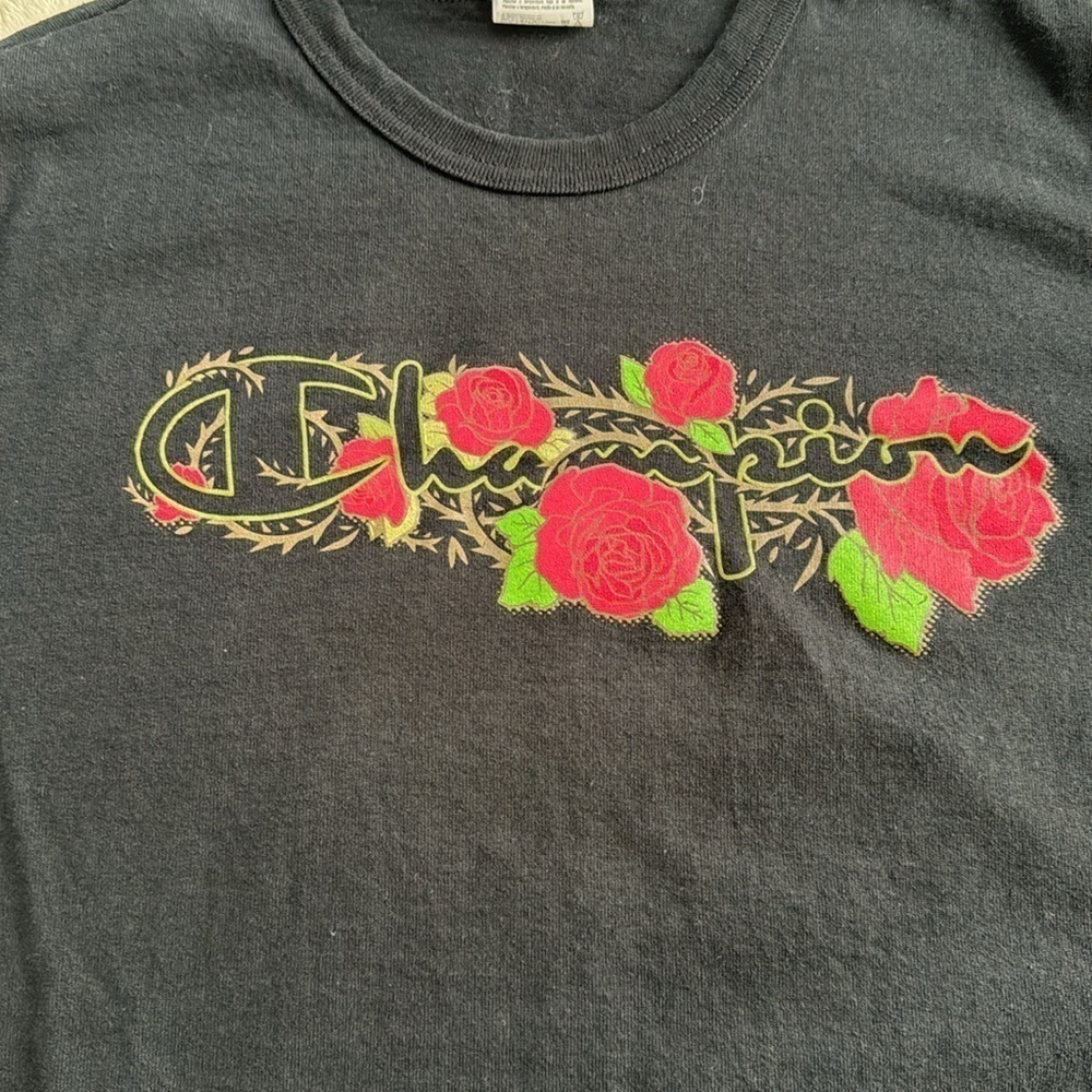 Champion Thorn Rose graphic tee- Black- Large-‎ worn maybe once - Picture 2 of 7